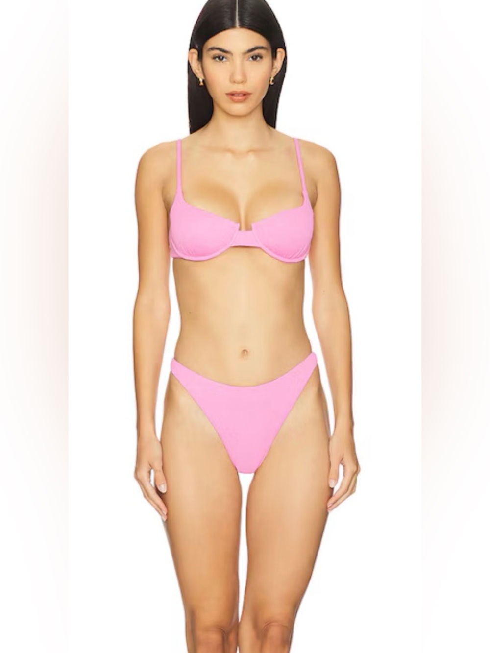 NWT LSPACE Leilani Bikini Bottoms in Color: Hottest Pink , Coverage:
Bitsy
